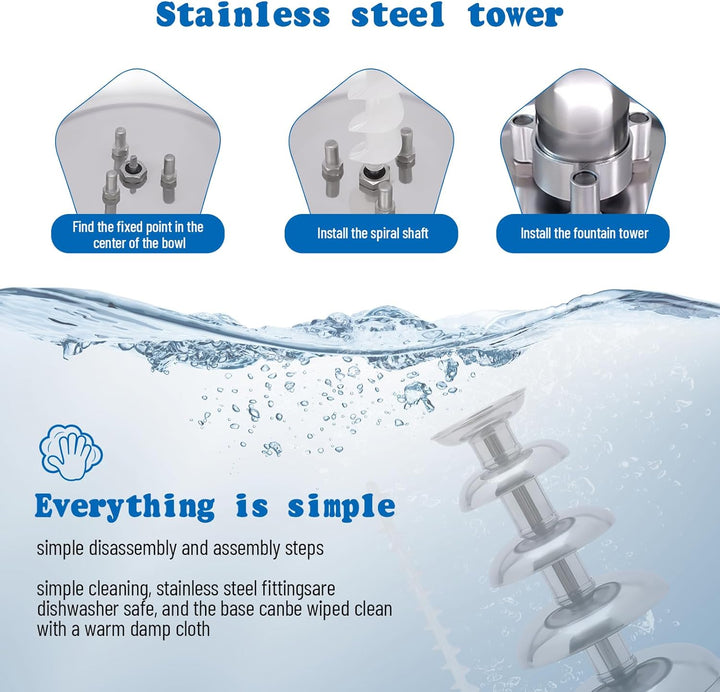 5 Ebenen Schokolade Brunnen 7 lb Kommerzielle heisse Schokolade Grosse Kapazität Edelstahl Schokolad