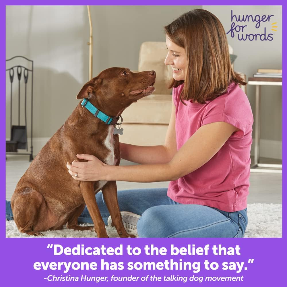 Hunger for Words Sprechknöpfe für Hunde, Set mit 6 voraufgezeichneten Sprachtasten, von Christina Hu
