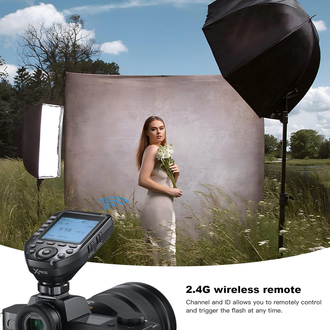 Godox XProII Drahtloser TTL-Blitzauslöser für Sony-Kameras, 2.4G 1/8000s HSS, Bluetooth-Verbindung,