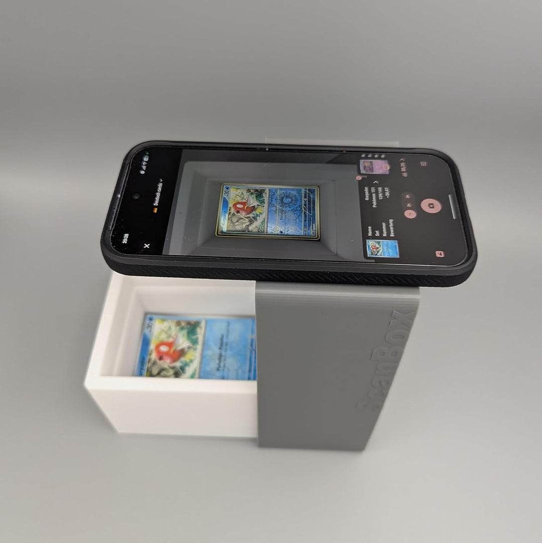 ScanBox kompatibel mit Pokémon und weiteren TCG Karten - Schnelles Scannen und Preisauskunft (Mit un