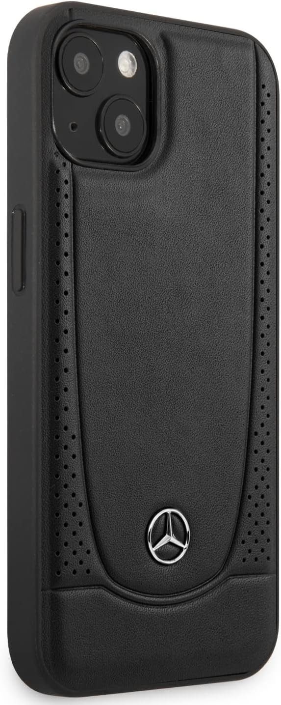 CG MOBILE Mercedes-Benz Schutzhülle für iPhone 14 Plus in Schwarz mit Perforatio Back Cover Schwarz,