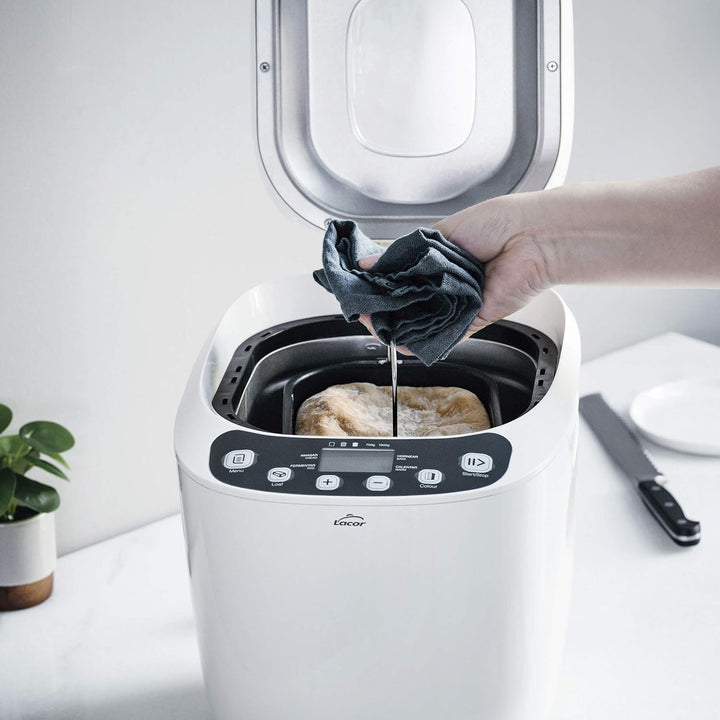 Lacor 69334 Automatischer Brotbackautomat, mischen, kneten, ferminze und backen, PFOA-frei, 12 Progr