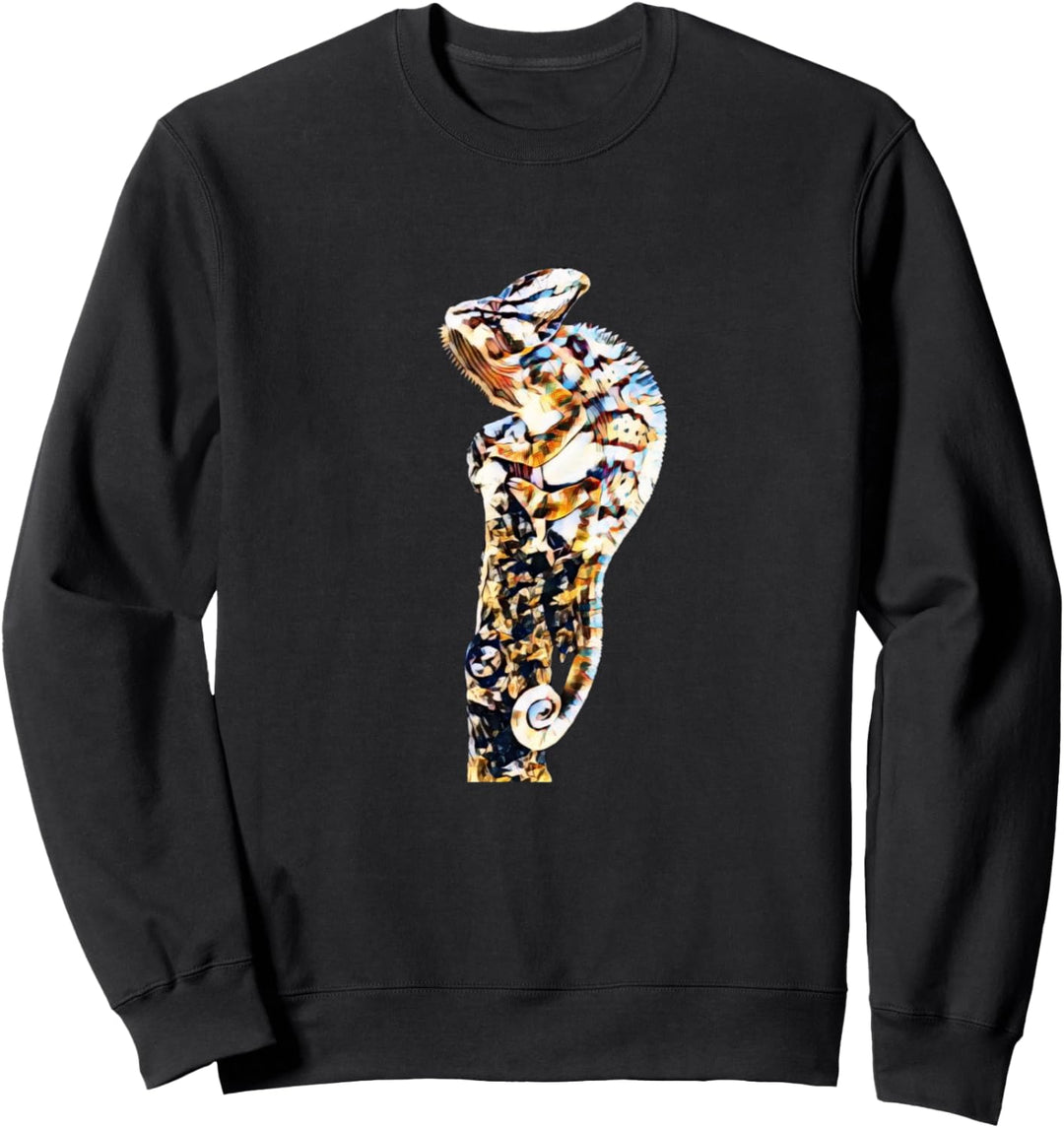 Chamäleon Motiv Reptilien Terrarium Echsen Reptil Haustiere Sweatshirt