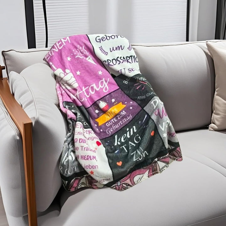 30 Geschenke für Frauen Decke, Flauschig Wohndecke,Geschenk 30. Geburtstag Frau Decke,Geburtstaggesc