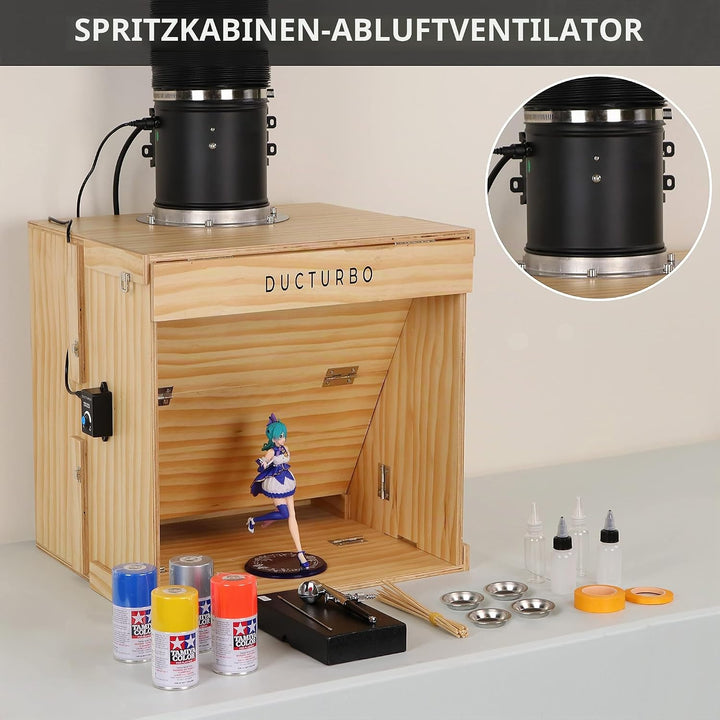 Rohrventilator 150mm Regelbar, 594m³/h Inline-Kanalventilator Abluftventilator Ideal Rohrlüfter für