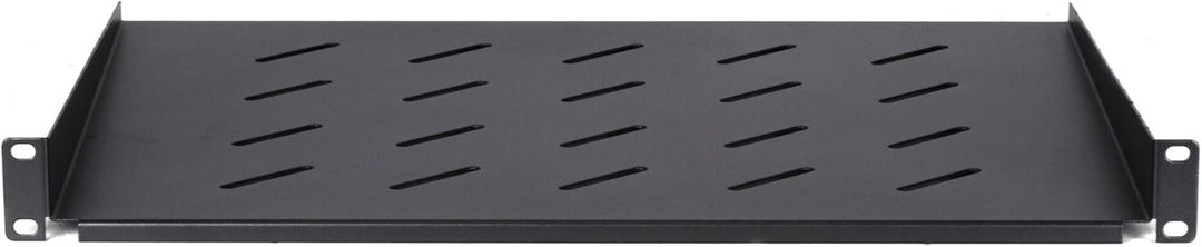 DSIT 19 Zoll 1HE Fachboden für Wandschränke mit Einer Tiefe von 450mm - 350mm Tief - Schwarz - Tragl