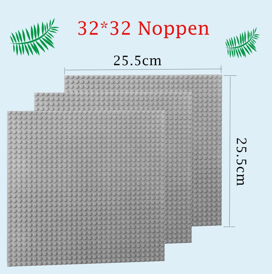HUYIYI 12 Platten-Set Bauplatte Kompatibel mit Meisten Marken,Kompatibel mit Bauplatte Classic,25,5