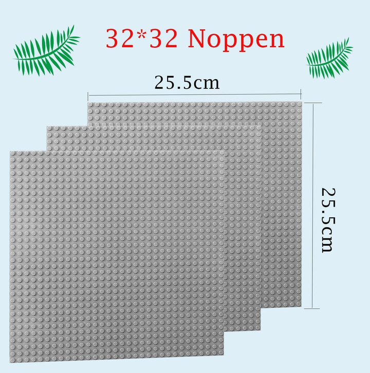 HUYIYI 12 Platten-Set Bauplatte Kompatibel mit Meisten Marken,Kompatibel mit Bauplatte Classic,25,5