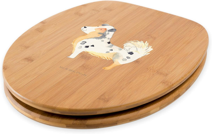 Mr. &amp; Mrs. Panda Motiv WC Sitz Australien Shepherd - Geschenk, Hunderasse, Toilettendeckel, Toilette