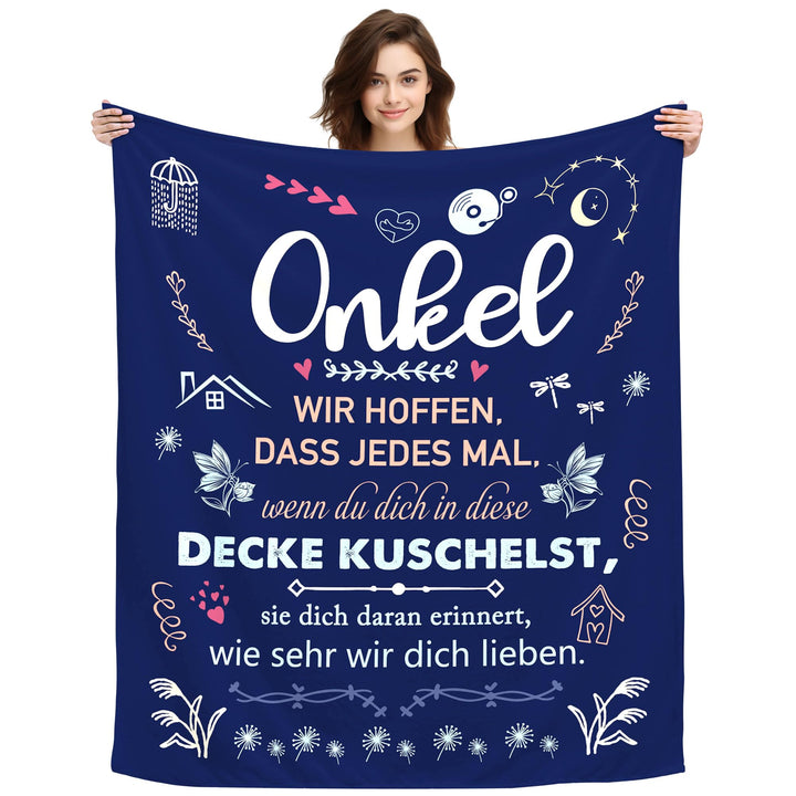 Original Geschenke für Onkel Mann Kuscheldecke Geschenke für Onki Vatertag Weihnachten Neujahrsgesch