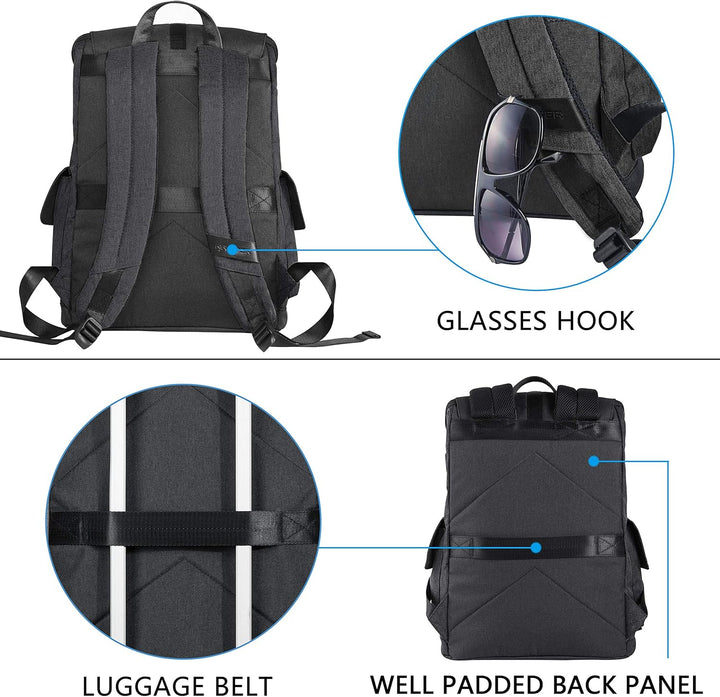 KROSER Laptop Rucksack 17,3 Zoll Damen Herren Schultasche Tagesrucksack Wasserabweisend Grosse Gepäc