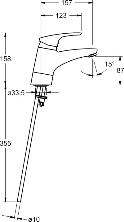 Hansa Waschtisch-Einhebelmischer HANSAMIX 01182183 mit schwenkbarem Auslauf, ohne Ablaufgarnitur, ve