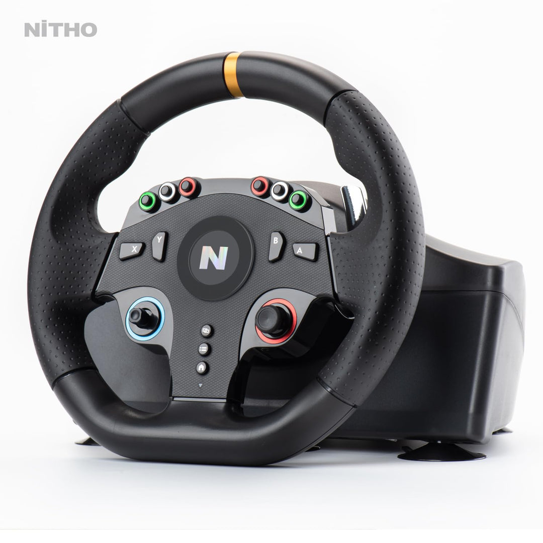 NITHO Drive Pro ONE V24 Gaming Rennlenkrad mit Pedalen, 270 Grad Spiele Lenkrad für PS4, PC, Xbox On