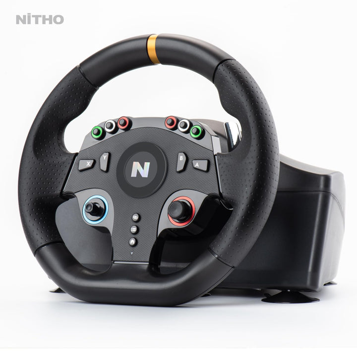 NITHO Drive Pro ONE V24 Gaming Rennlenkrad mit Pedalen, 270 Grad Spiele Lenkrad für PS4, PC, Xbox On