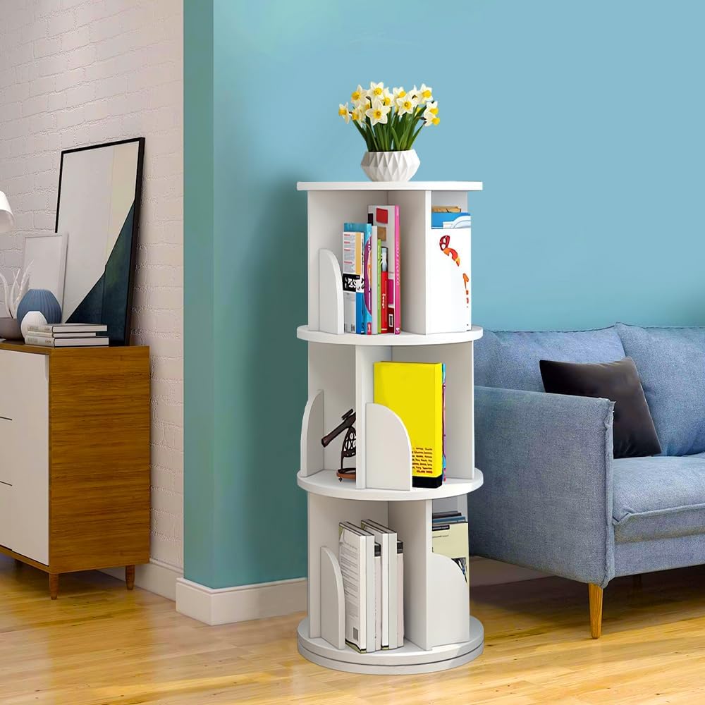 homewell Kinder Bücherregal aus MDF, 4 Fächer Bücherständer für Kinderzimmer, Bücherregal Aufbewahru