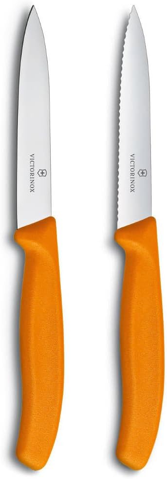 Victorinox Swiss Classic, Tomaten- und Gemüsemesser-Set, 2teilig, Extra Scharfe Klinge, Kunststoffgr