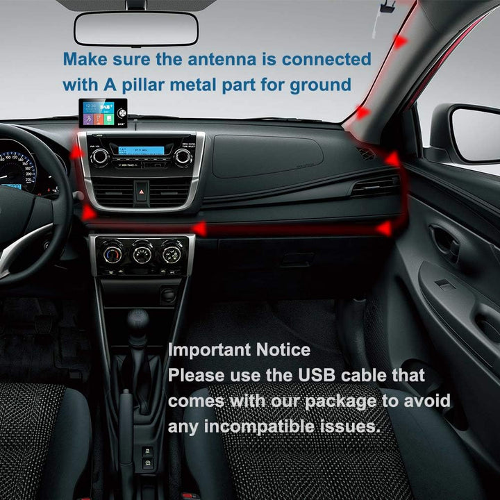 LEXXSON DAB Adapter für Autoradio | 2.8" buntes Display Radioadapter, tragbares DAB Transmitter Digi