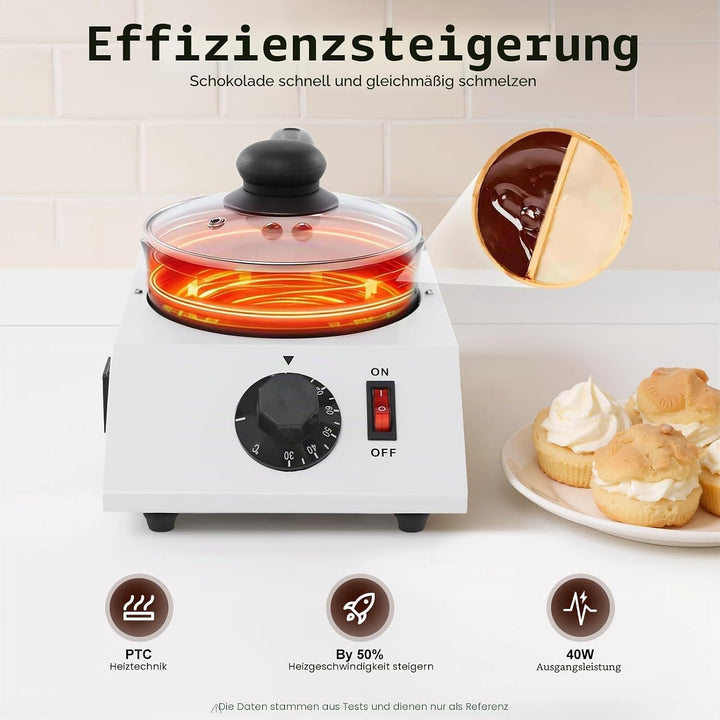 Temperiergerät für Kuvertüre Elektrische Schokoladenschmelzer, Schokolade Temperiermaschine, DIY Sch