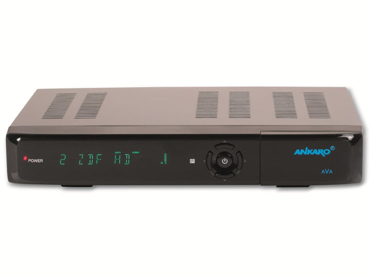 Ankaro AVA Digitaler UHD 4K Satelliten Receiver DVB-S2X H.265 mit alphanumerischem Display und USB A