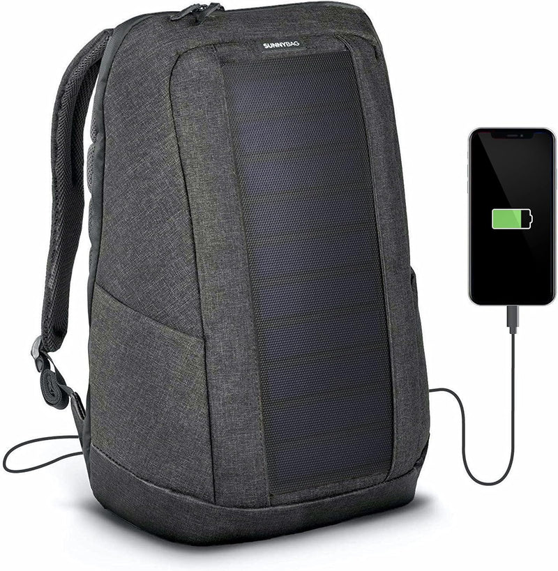 SUNNYBAG Iconic Solar-Rucksack mit integriertem 7 Watt Solar-Panel | USB-Anschluss | Wireless-Chargi