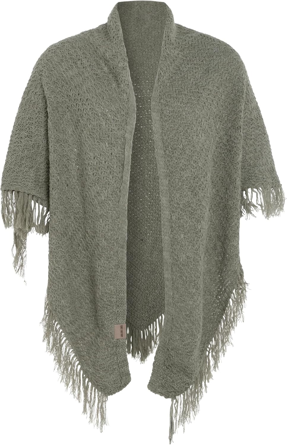 KNIT FACTORY - Dreiecksschal Amber - Damen Strickschal mit Wolle - Umschlagtuch für den Herbst und W