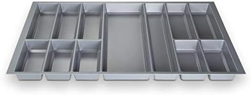 ORGA-BOX® IV UNIVERSAL Besteckeinsatz Besteckkasten silbergrau für 90er Schublade (473,5 x 826 mm) B