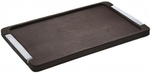 Georg Jensen Bernadotte Tray Wood & Stainless Steel Räuchereiche-holz/Edelstahl, Räuchereiche-holz/E
