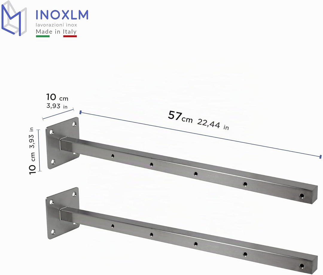 INOXLM Arme für Wäscheleine Wandtrockner Wandtrockner Made in Italy Edelstahl