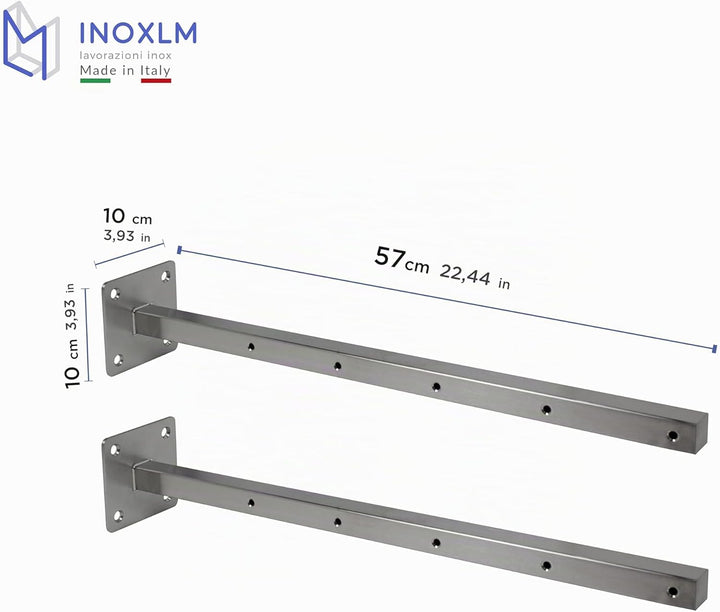 INOXLM Arme für Wäscheleine Wandtrockner Wandtrockner Made in Italy Edelstahl