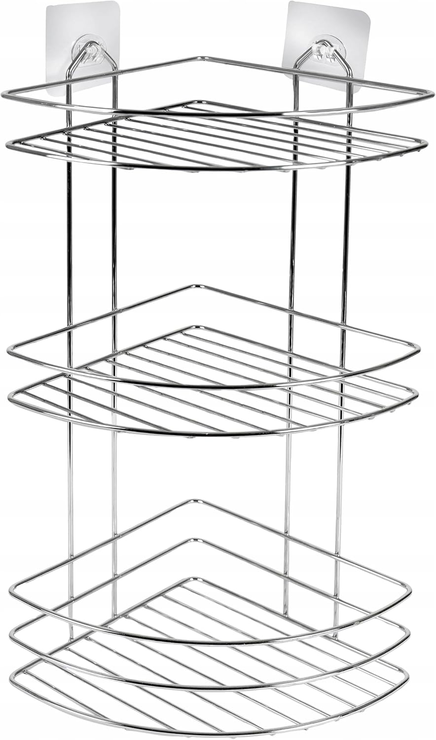SEPIO Duschablage Silber - Badezimmer Organizer DREI Regale - Duschablage zum Hängen - Duschregal Or