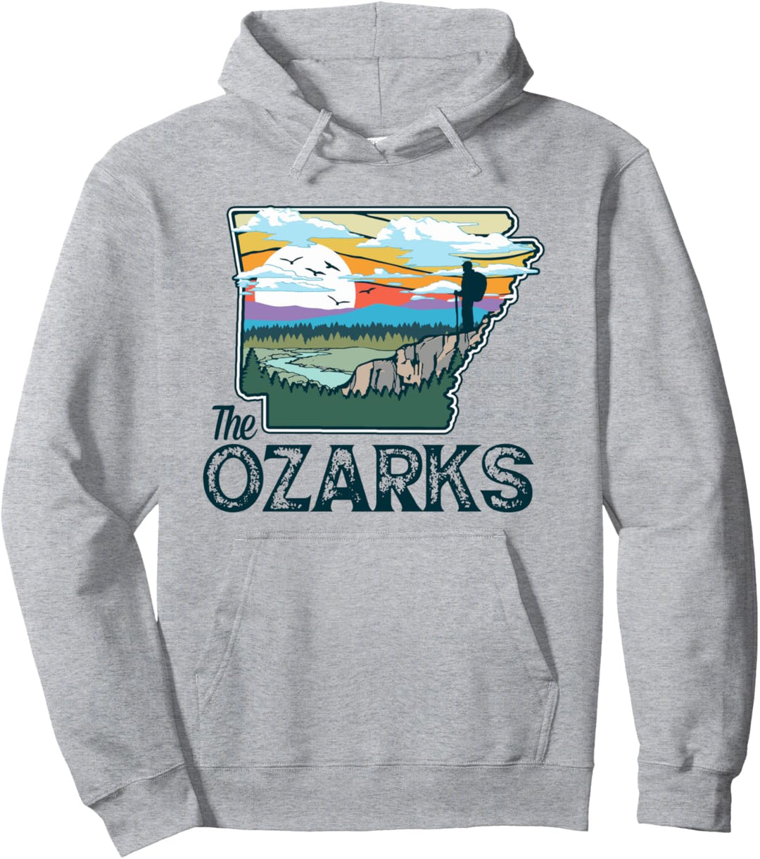 The Ozarks Arkansas Outdoor & Nature State Pride Graphic Pullover Hoodie