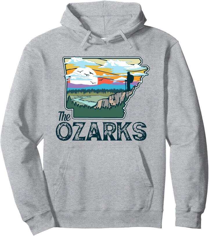 The Ozarks Arkansas Outdoor & Nature State Pride Graphic Pullover Hoodie