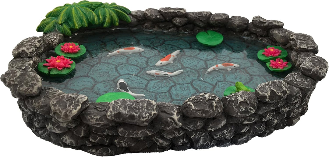 KOI Miniaturteich – Koiteich für einen Feengarten. Ein Miniaturteich für einen Miniaturfeengarten un