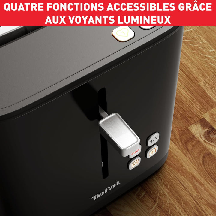 Tefal TL6408 Toaster | Für Zwei Lange Scheiben Favoriten-Einstellungen Countdown | Mit Digitaldispla