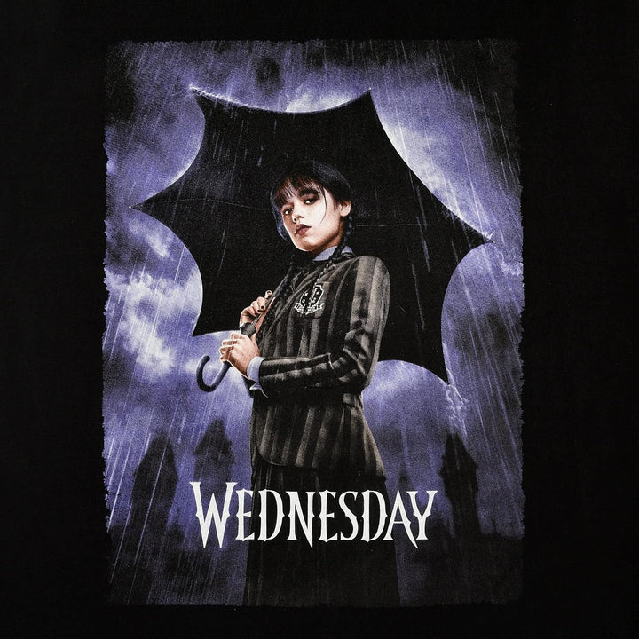Elbenwald Wednesday T-Shirt mit verschiedenen Motiven für Herren Damen Unisex Baumwolle schwarz XS T