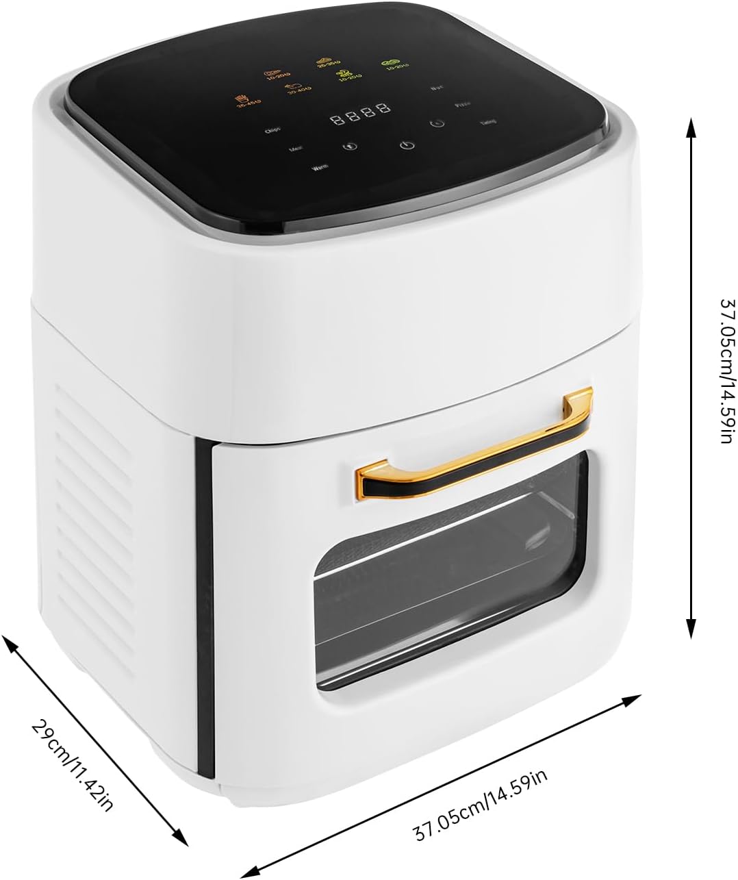 Friteuse Heissluftfritteuse 1400W 15L Air Fryer Luftfritteuse mit Digital LED Touchscreen, Fritteuse