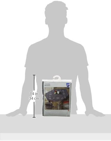 Vervaco Bedruckte Decke Weisse Blumen & Gräser Stickpackung, Baumwolle, 80 x 80 x 0,3 cm