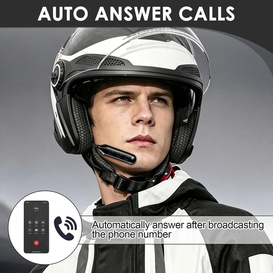 Bluetooth-Headset für Motorradhelm, Bluetooth-Kopfhörer mit 16 Std