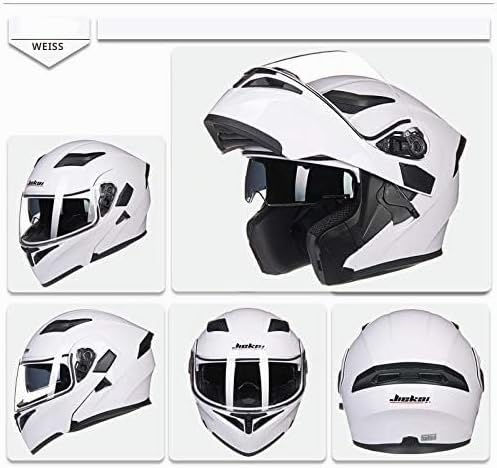 JIEKAI Helm für Motorräder Full-Face Motorcycle Helmet Tragbarer Integralhelme Flip-up Motorradhelm