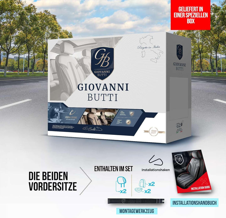 Autositzbezüge Universal – Premium Autozubehör Innenraum für PKW & SUV – Jacquard Sitzauflage, Autos