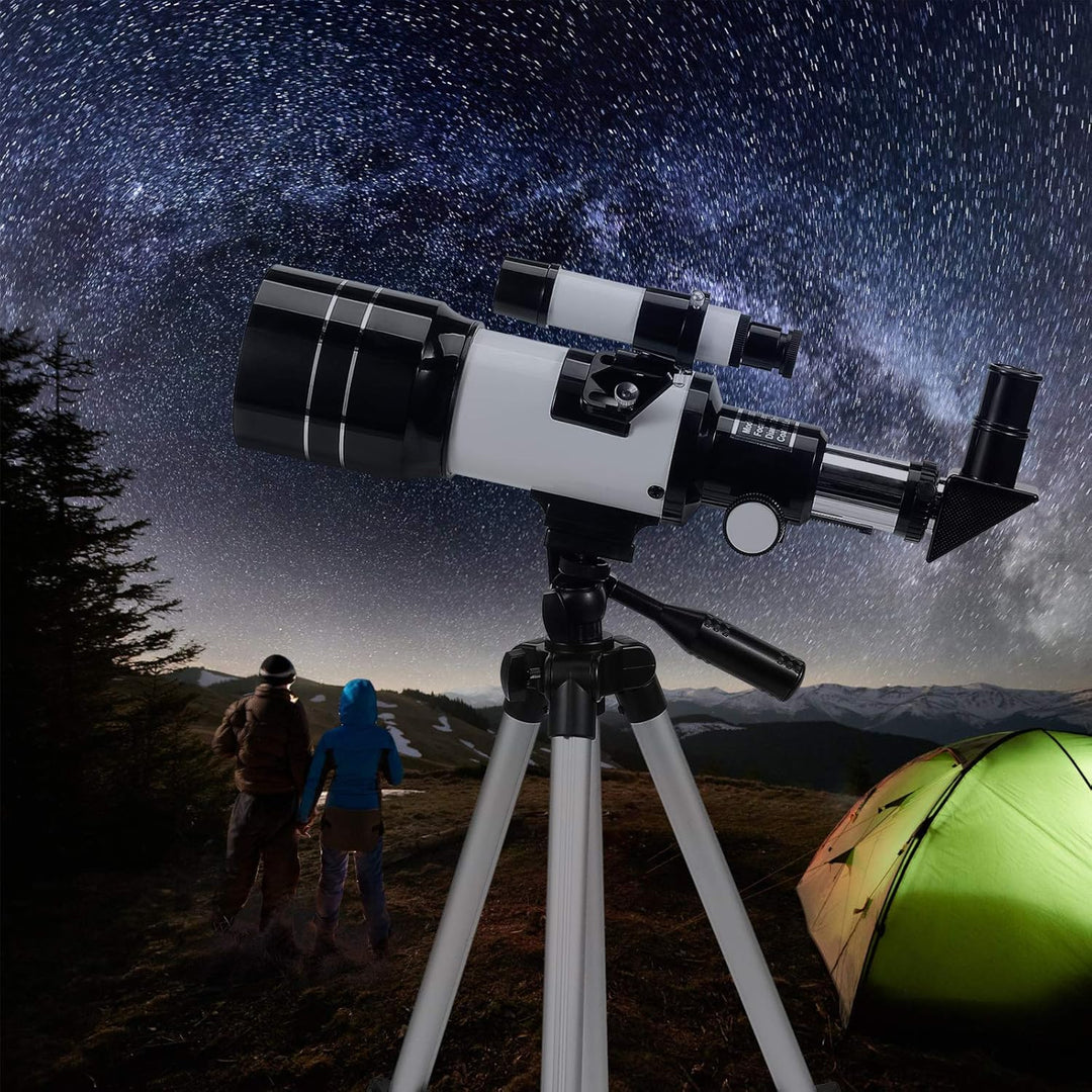 Astronomisches Teleskop 150X HD Vergrösserung Teleskop mit 300/70mm Stativ, Geeignet für Rucksack un