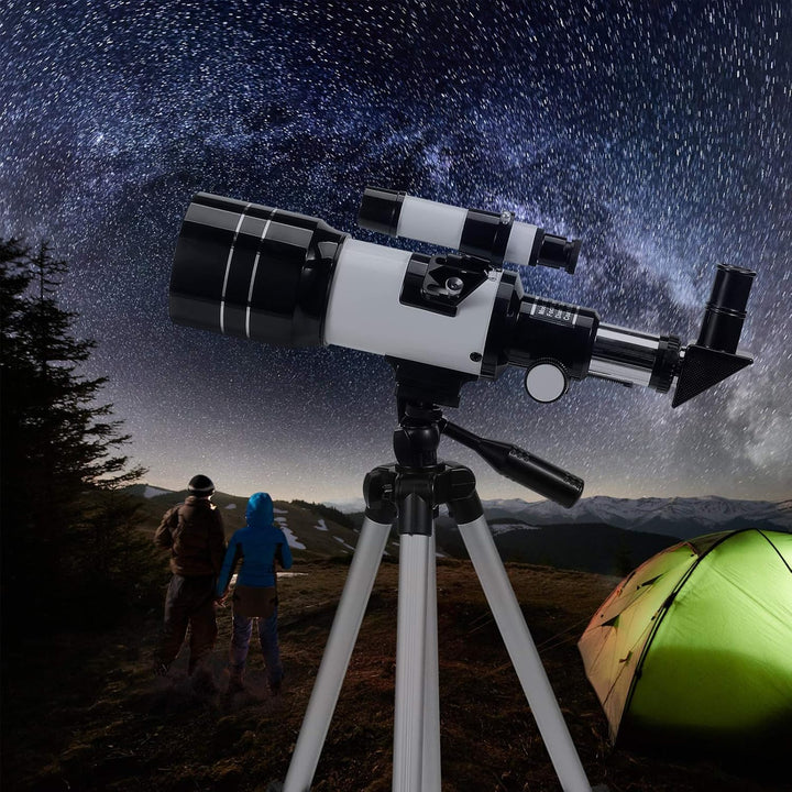 Astronomisches Teleskop 150X HD Vergrösserung Teleskop mit 300/70mm Stativ, Geeignet für Rucksack un