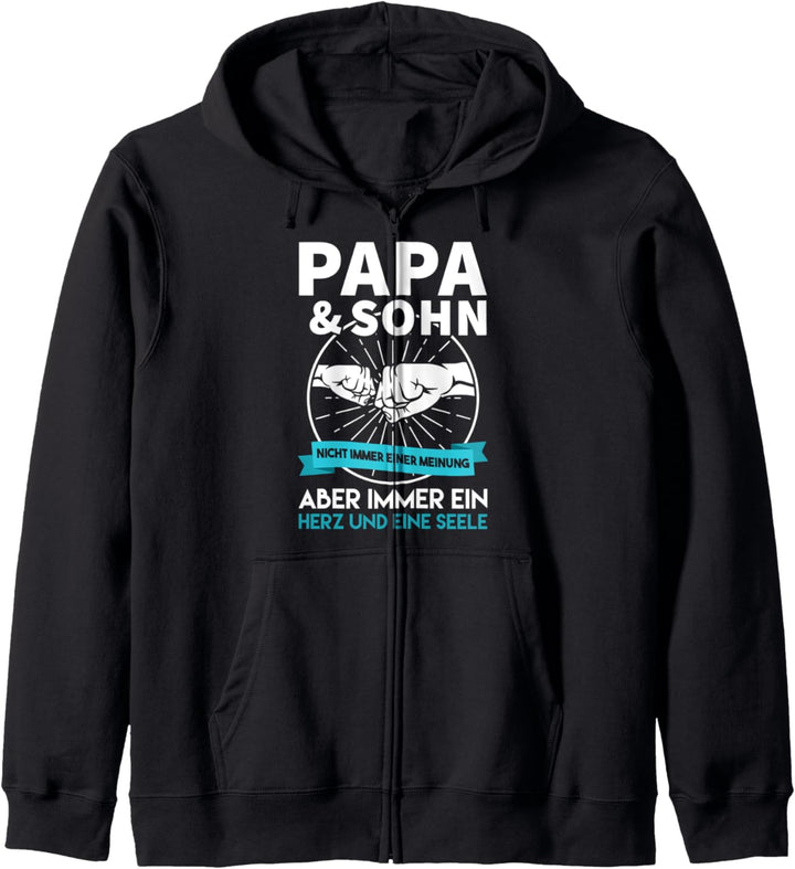 Papa und Sohn nicht immer einer Meinung Partnerlook Partner Kapuzenjacke