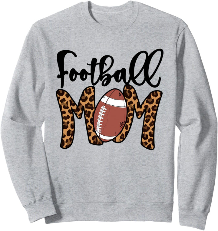 Fussball Mama Leopard American Football Muttertag Mama Sweatshirt