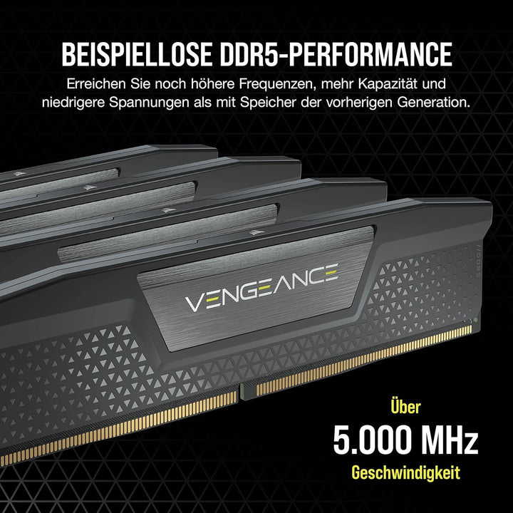 Corsair Vengeance DDR5 RAM 32GB (2x16GB) 4800MHz CL40 Intel XMP iCUE Kompatibel Computer Speicher -