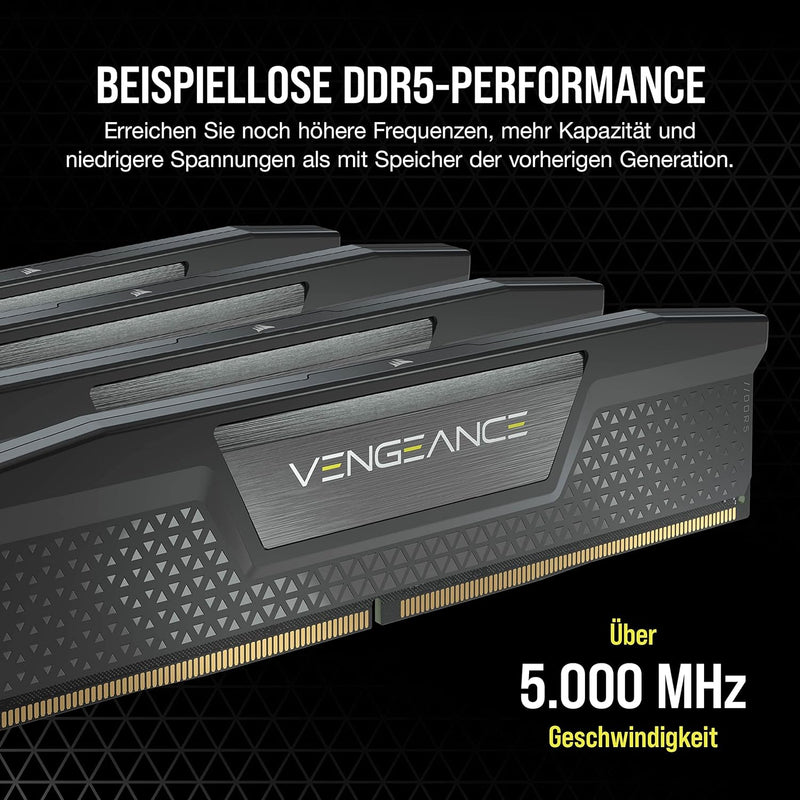 CORSAIR Vengeance DDR5 RAM 64GB (2x32GB) 6000MHz CL30 Intel XMP iCUE Kompatibel Computer Speicher -