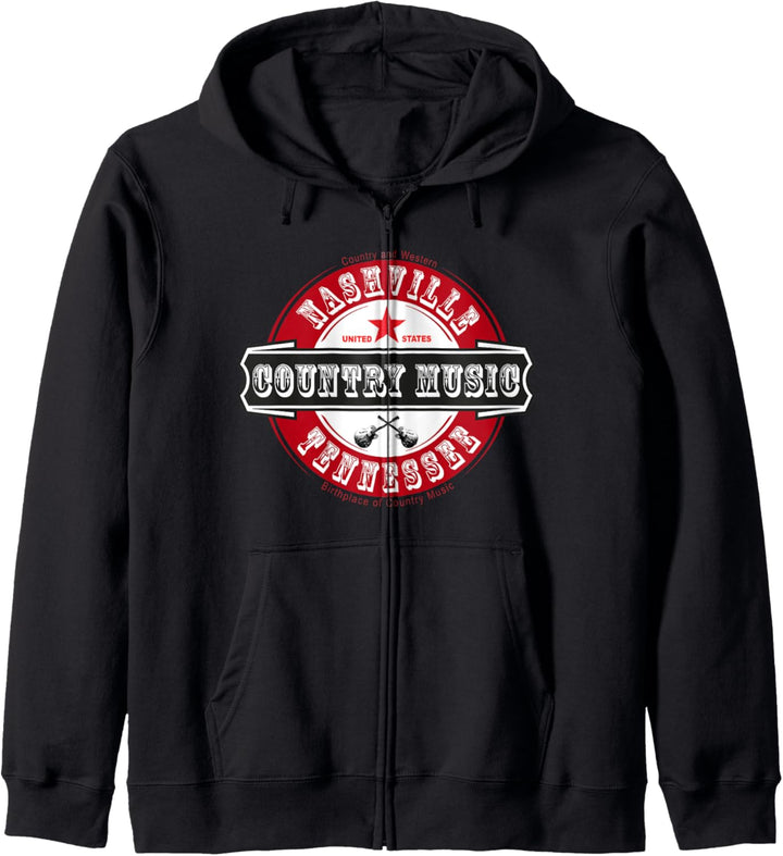 Country Music Nashville Tennessee USA Western Streetwear Kapuzenjacke