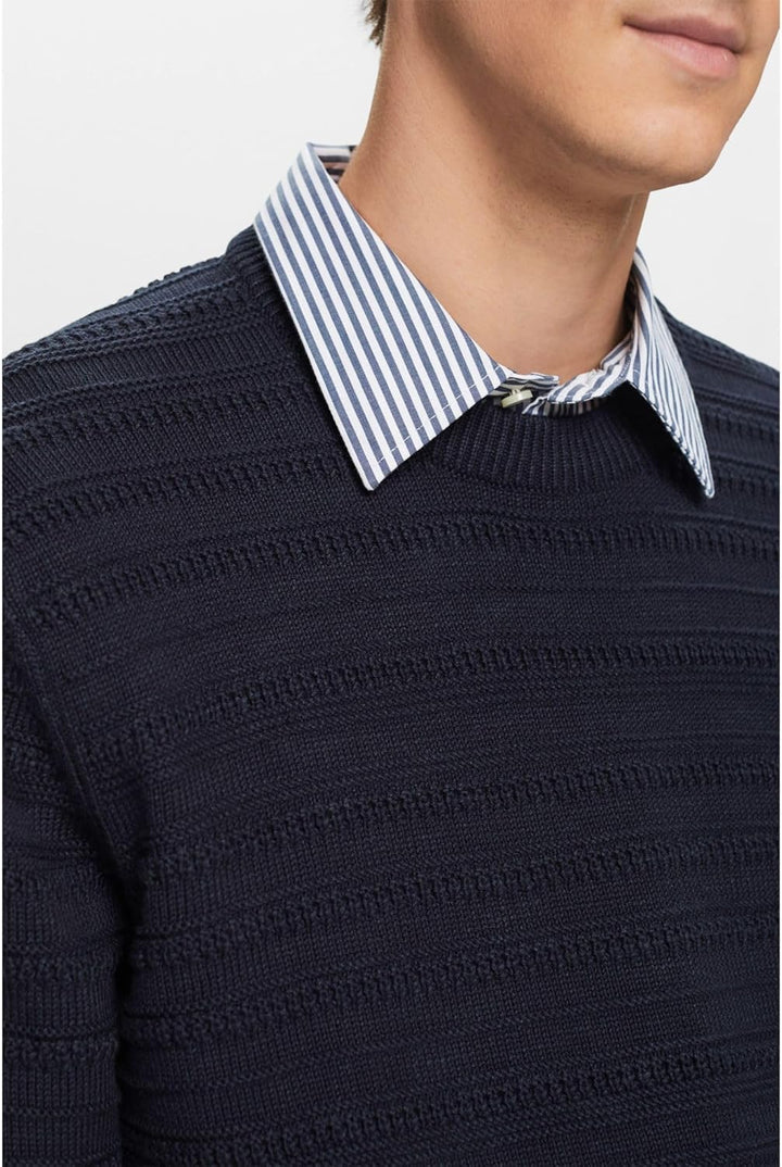 ESPRIT Strukturierter Baumwollpullover