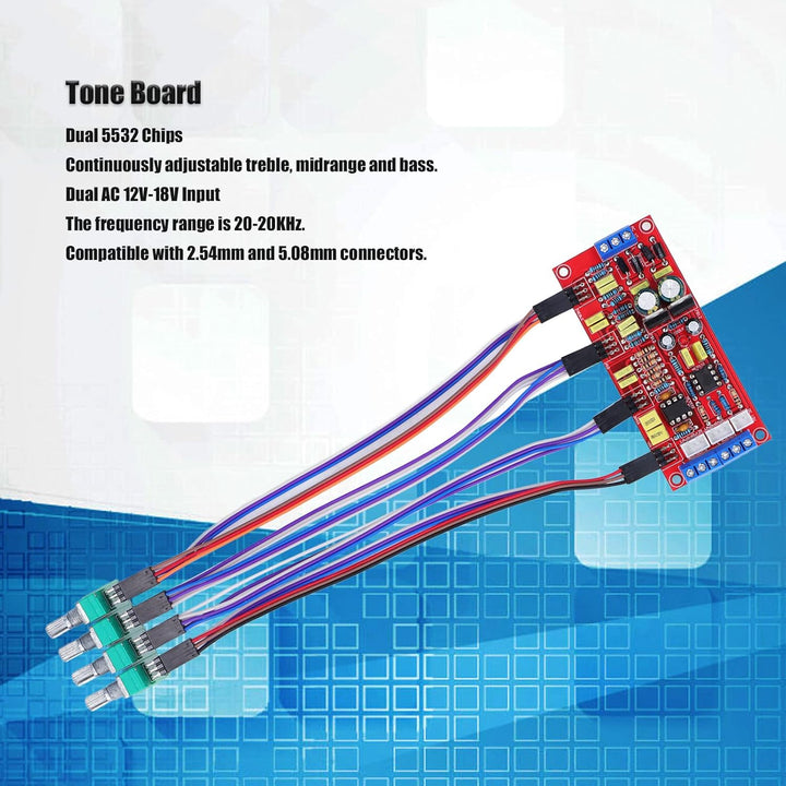 WM-065 Amplifier Preamp Board, HIFI Audiophile Tone Board NE5532 Potentiometer Extension Board DIY K