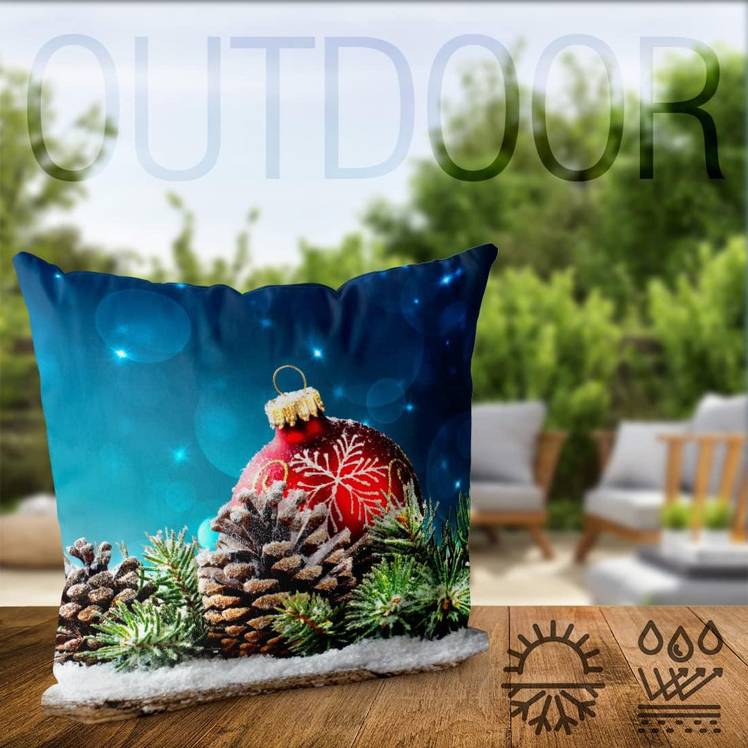 VOID Advent Tannenzapfen Winter Kissenbezug Kissenhülle Sofakissen Kissen Deko Weihnachten Winter We